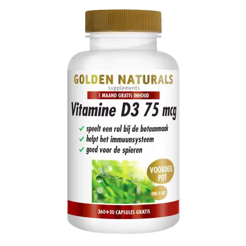 GOLDEN NATURALS VITAMINE D3 75MCG 360+30CAPS