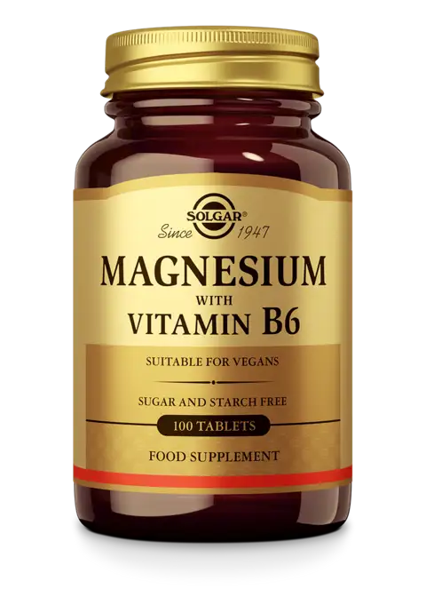 SOLGAR MAGNESIUM WITH VITAMIN B-6 100ST