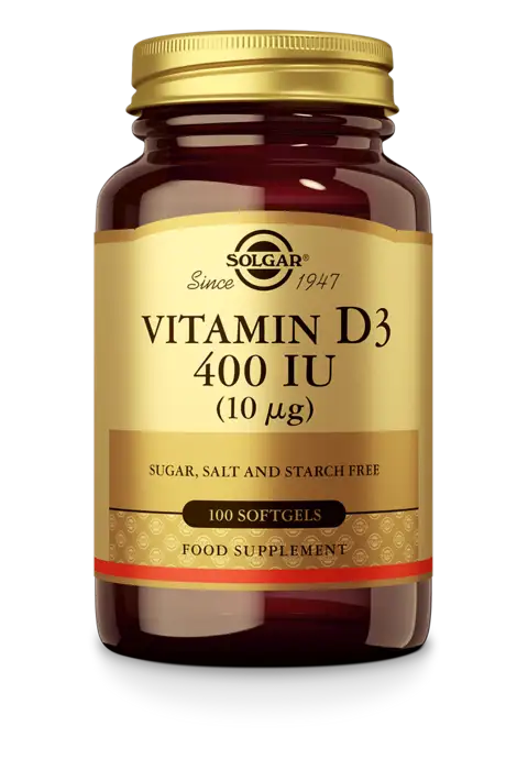 SOLGAR VITAMIN D-3 400IU 100ST