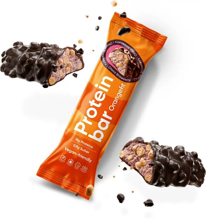 ORANGEFIT PROTEIN BAR AARDBEI CHOCO 50G