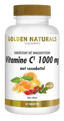 GOLDEN NATURALS VITAMINE C1000MG ROZENBOTTEL 60ST