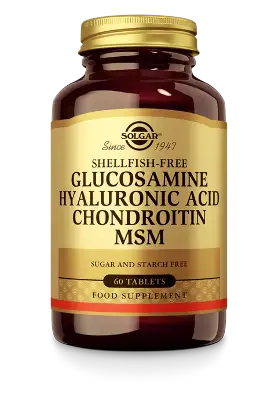SOLGAR GLUCOSAMINE HYALURONIC ACID CHONDROITIN MSM 60ST