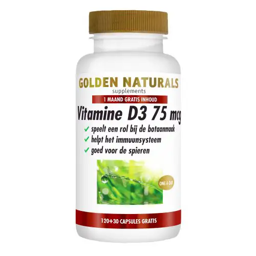 GOLDEN NATURALS VITAMINE D3 75 MCG 120+30ST