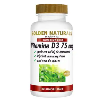 GOLDEN NATURALS VITAMINE D3 75 MCG 120+30ST