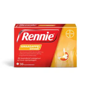 RENNIE KAUWTABLET SINAASAPPEL 36
