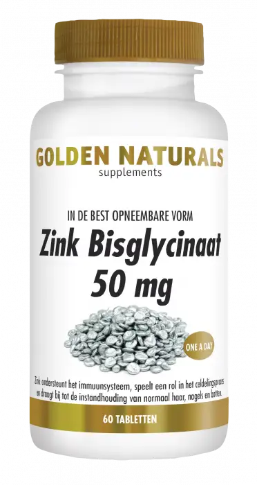 GOLDEN NATURALS ZINK BISGLYCINAAT 60ST
