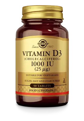 SOLGAR VITAMIN D-3 25MCG 1000IU TABLETTEN 90ST