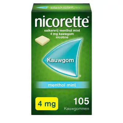 NICORETTE KAUWGOM 4MG MENTHOL 105