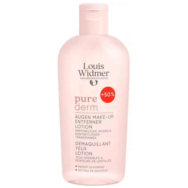 LOUIS WIDMER PUREDERM OOGMAKE-UP REIN. LOTION NP 150 ML